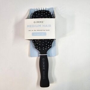Gimme Medium Hair Wet or Dry Detangling Brush Black Paddle Brush